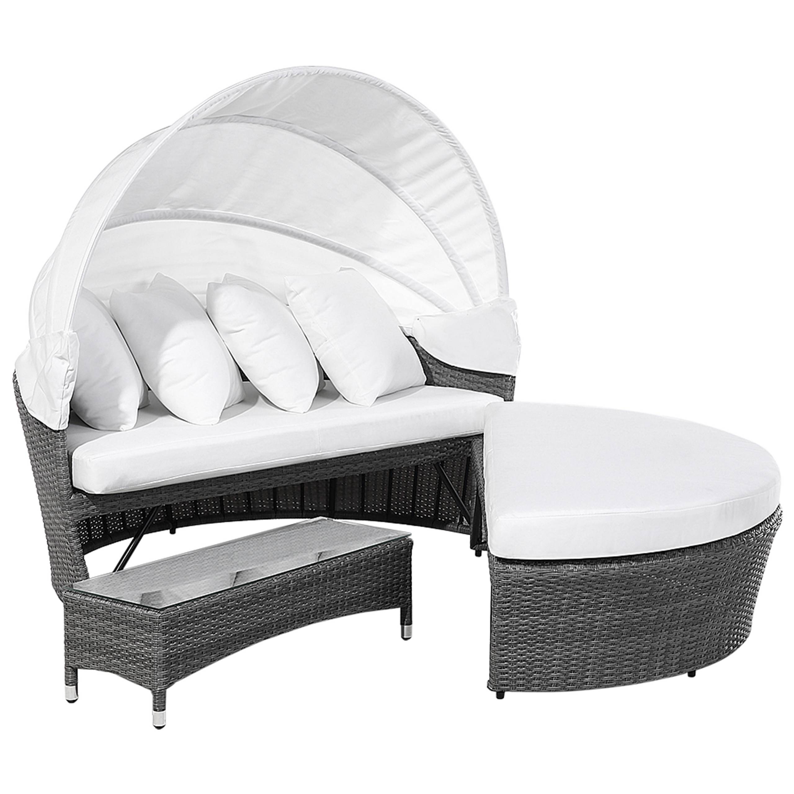 Beliani - Chaise longue de jardin Polyrotin Gris SYLT LUX - Beliani - Image 1