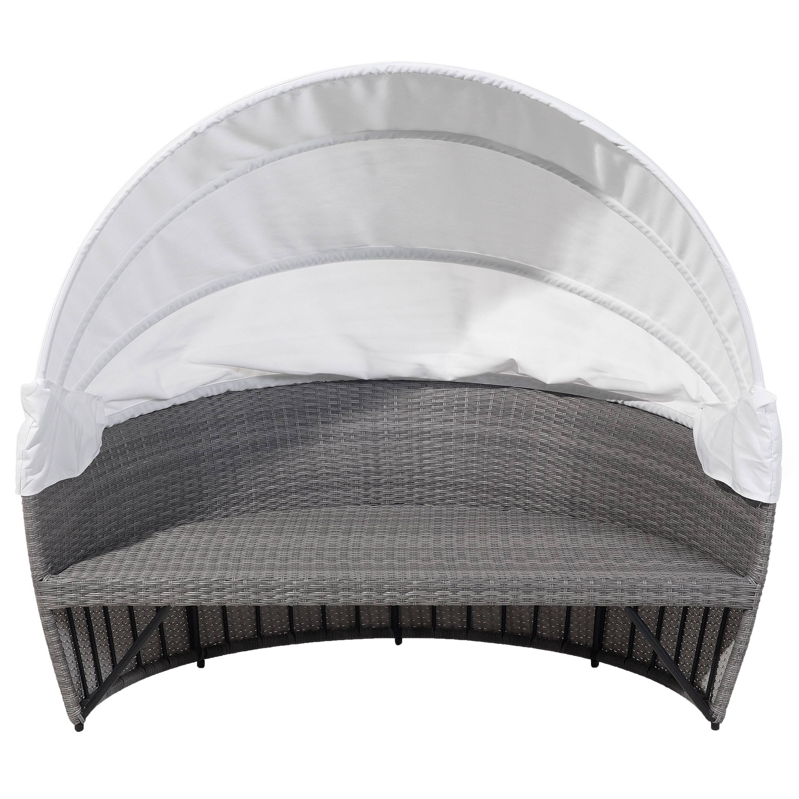 Beliani - Chaise longue de jardin Polyrotin Gris SYLT LUX - Beliani - Image 9
