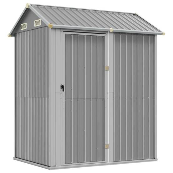 Vidaxl - Abri de jardin gris clair 192 x 152,5 x 237 cm en acier galvanisé vidaXL 364530 - Image 2