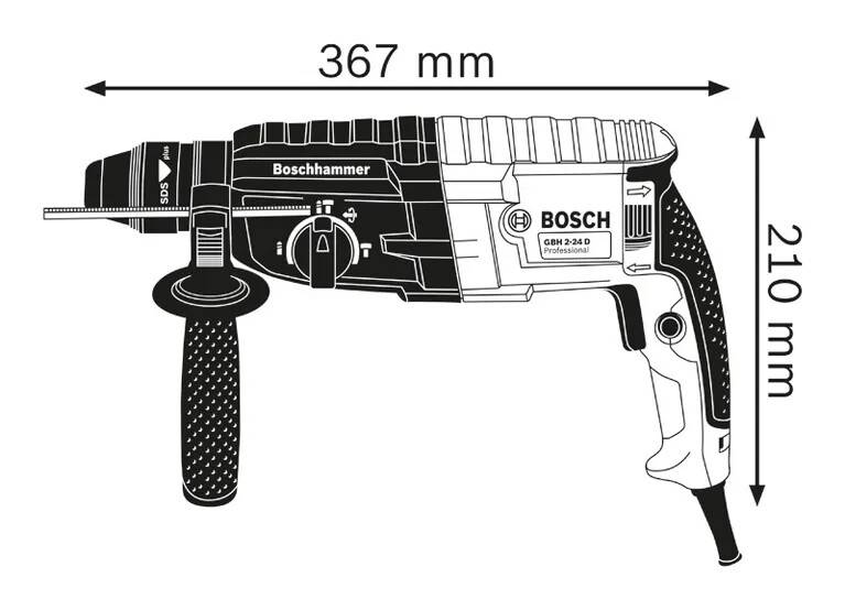Bosch - Marteau perforateur avec SDS plus GBH 240GBH 790W - BOSCH - avec coffret - 0611272100 - Image 2