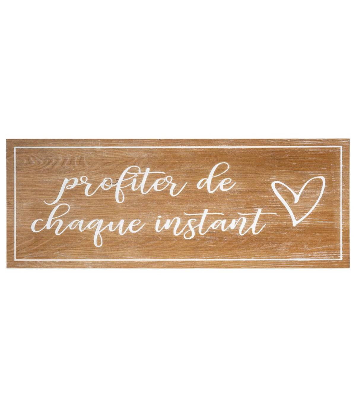 Décoration murale en Bois avec Citation 80 x 30 cm - Image 1
