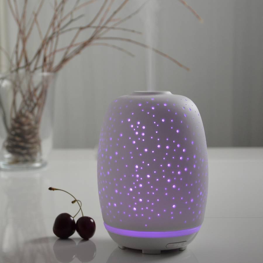 Zen'Arôme Diffuseur Huile Essentielle Stella – Diffuseur de Parfum - Éclairage Multifonction - Céramique Ajourée - Arrêt automatique - Image 8