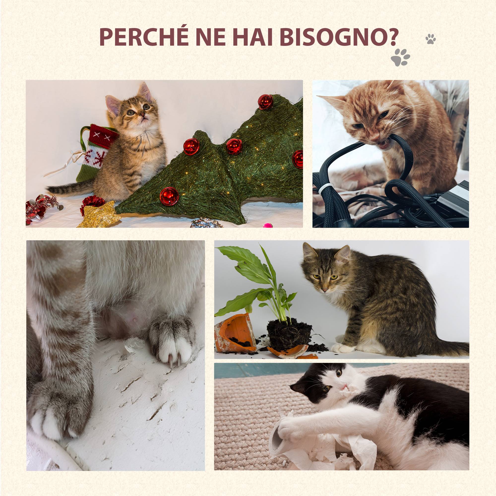 Arbre à chat avec couchage, hamac et poteaux en sisal, gris - Image 8
