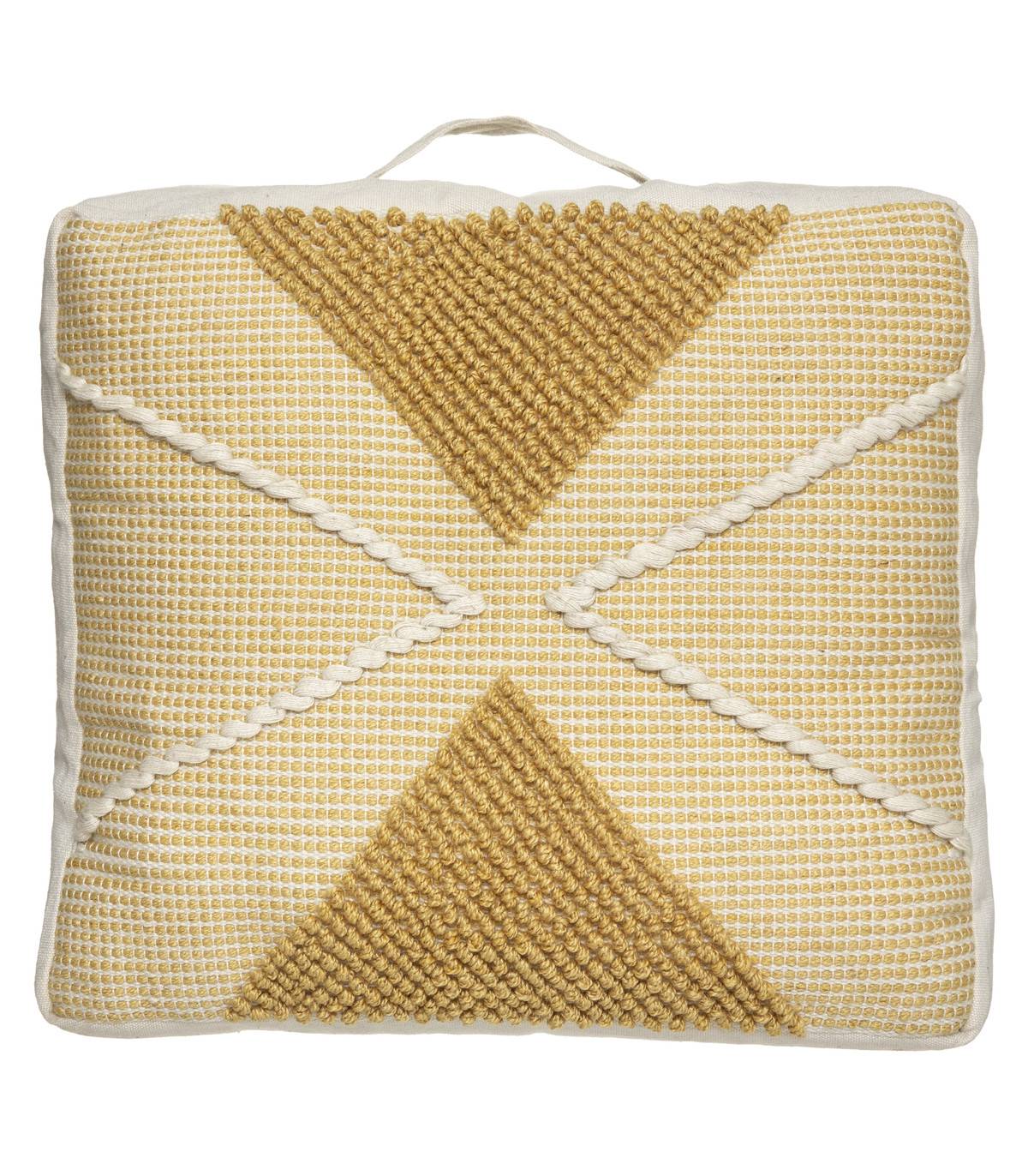 Coussin de Sol Jaune Ocre 48 x 48 cm - Image 1