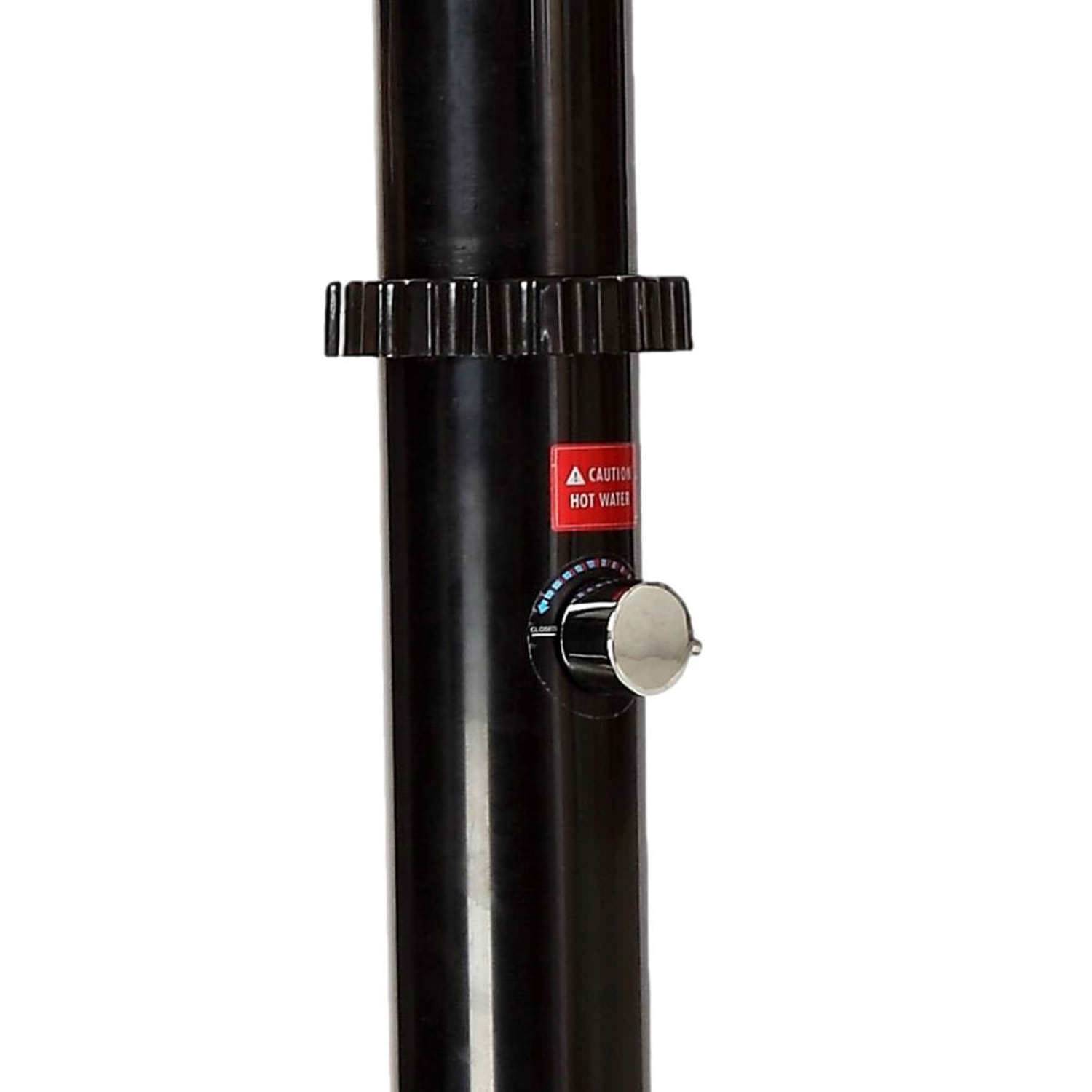 Douche solaire exterieure en PVC noir reservoir 18L hauteur 211 cm - Image 3