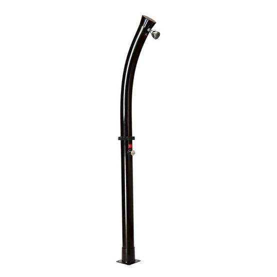 Douche solaire exterieure en PVC noir reservoir 18L hauteur 211 cm - Image 2