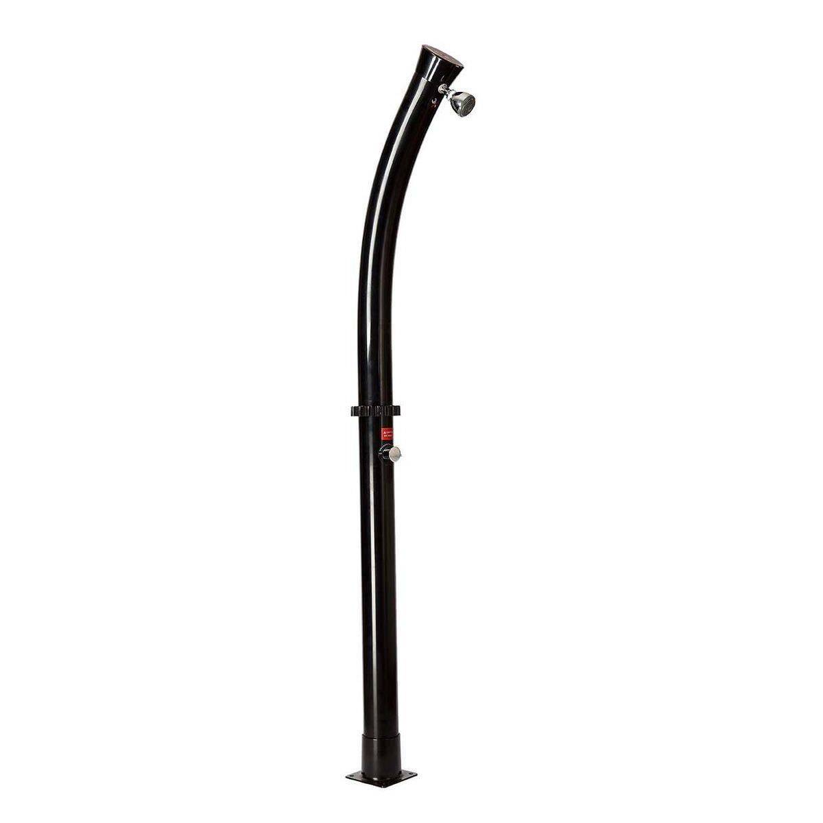 Douche solaire exterieure en PVC noir reservoir 18L hauteur 211 cm - Image 2