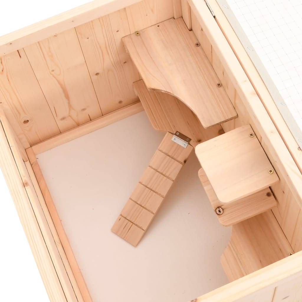 Cage à hamster - Cage pour hamsters 55x40x80 cm bois massif de sapin - Image 7