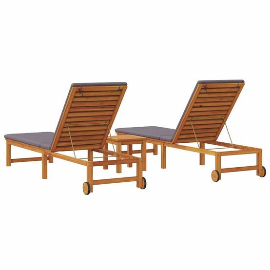 PANGIVO - Transat bois d'acacia marron 202 x 53 x 89 cm, Poids :43.8kg - PANGIVO - Image 6
