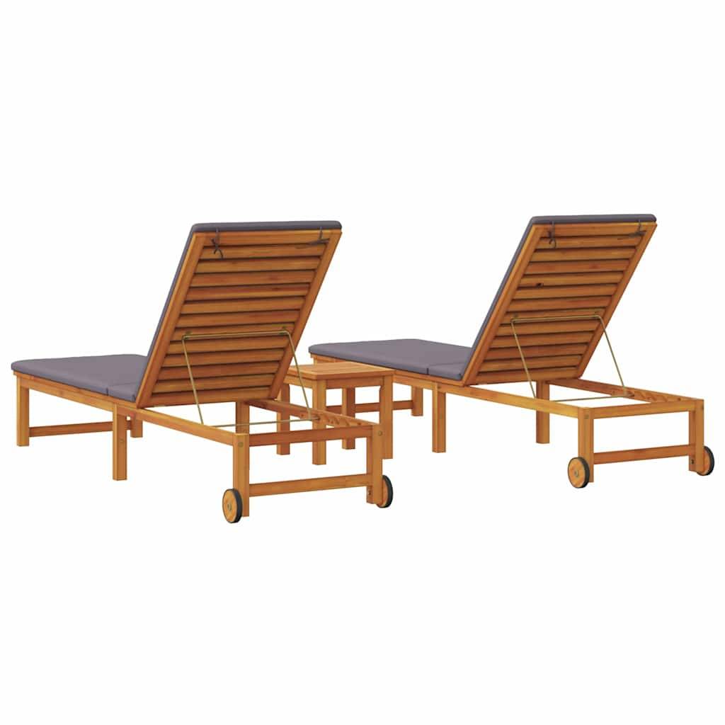 PANGIVO - Transat bois d'acacia marron 202 x 53 x 89 cm, Poids :43.8kg - PANGIVO - Image 6
