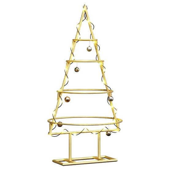 Sapin de Noël | Arbre de Noël en métal Doré 60 cm Acier peint par poudre Maison Chic - Image 3
