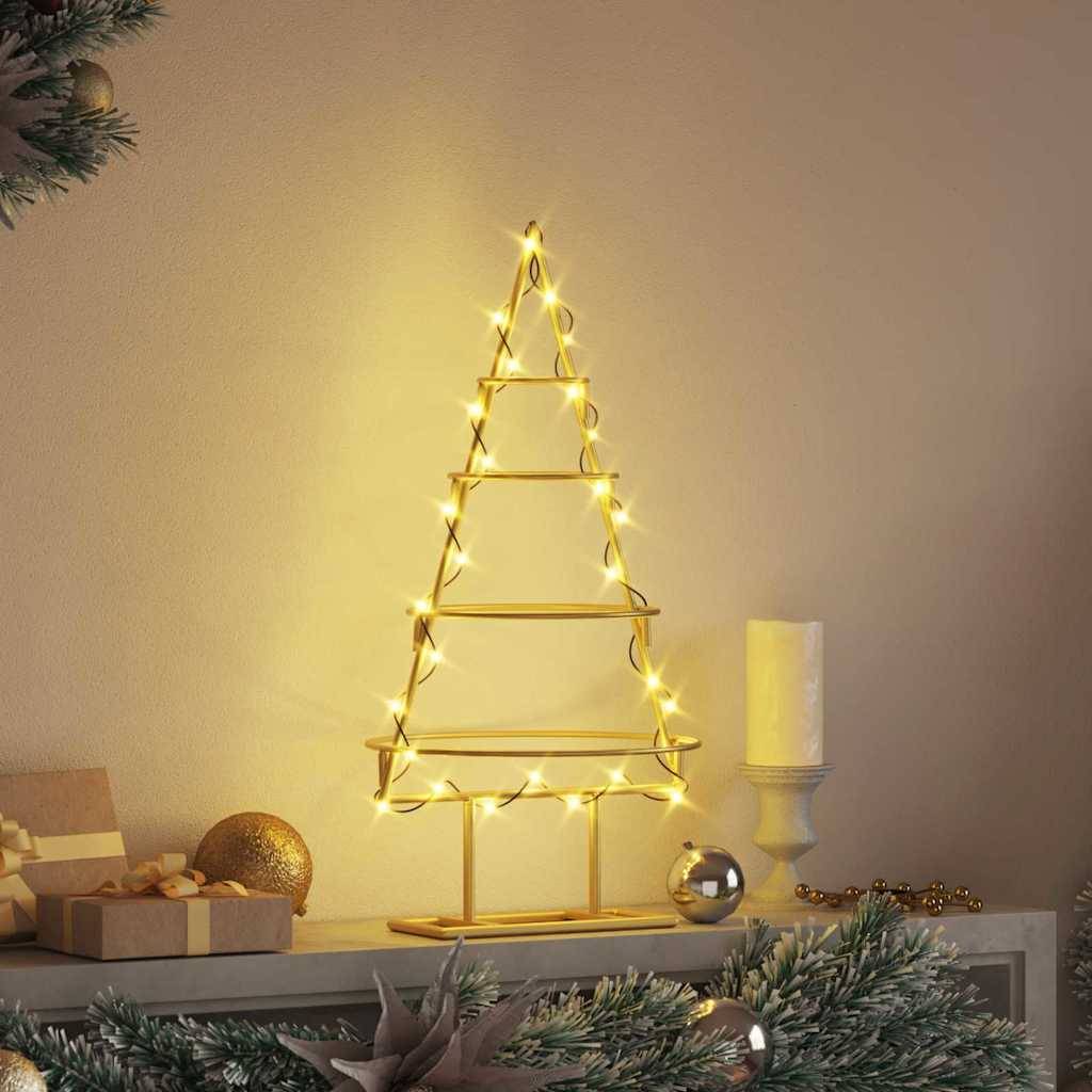 Sapin de Noël | Arbre de Noël en métal Doré 60 cm Acier peint par poudre Maison Chic - Image 4