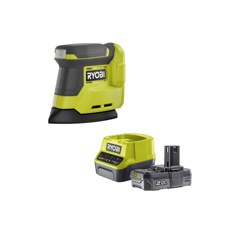 Ryobi - Pack RYOBI Ponceuse triangulaire 18V One+ RPS18-0 - batterie 2.0Ah - 1 chargeur - Image 1