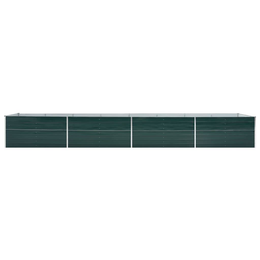 Jardinière lit surélevé plantes fleurs jardin acier galvanisé 600 x 80 x 45 cm vert - Image 2
