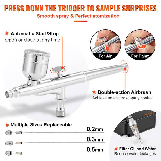 Kit d'aérographe avec compresseur Portable Mini pistolet de pulvérisation d'aérographe avec kit de compresseur Ensemble de peinture à action unique-double-noir | Fruugo CH Kit d'aérographe avec compresseur Portable Mini pistolet de pulvérisation d'aérographe avec kit de compresseur Ensemble de peinture à action unique-double-noir | Fruugo CH