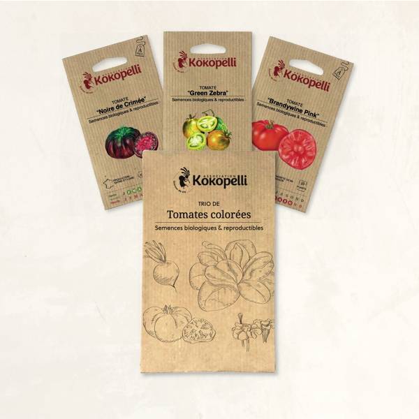 Tomates colorées - 3 sachets de graines bio à semer - Image 2