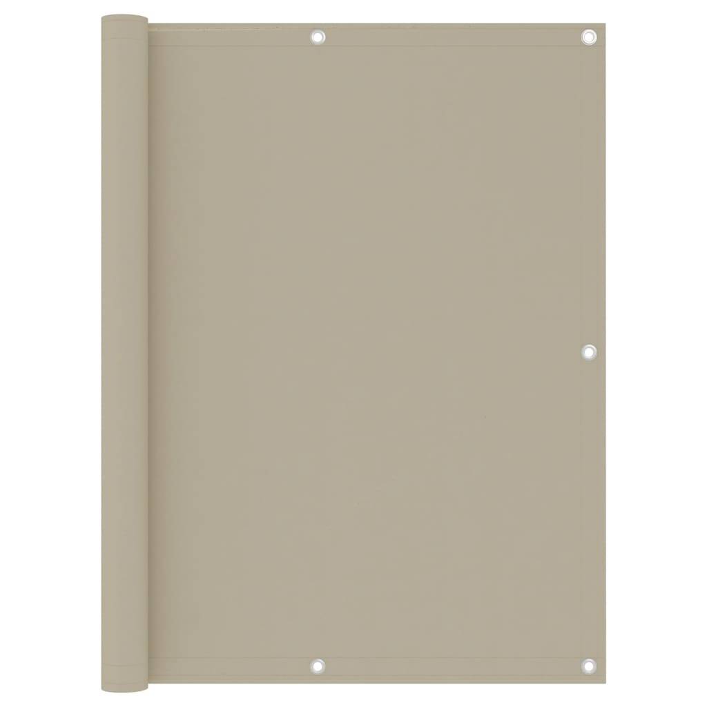 Helloshop26 - Écran de balcon brise pare vue protection confidentialité beige 120 x 300 cm tissu oxford - Image 1