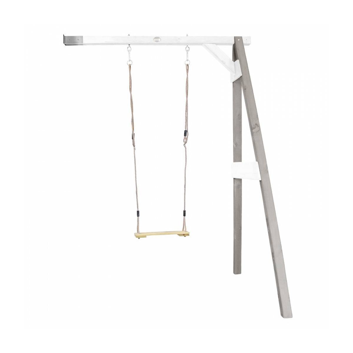 Portique mural en bois AXI Gris Blanc avec balançoire pour enfants - 160x171x207cm - Image 1