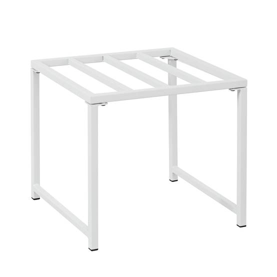 Salon de jardin acier et corde pour terrasse repas 6 places blanc et noir - ComfortXL Outdoor Living - Image 10