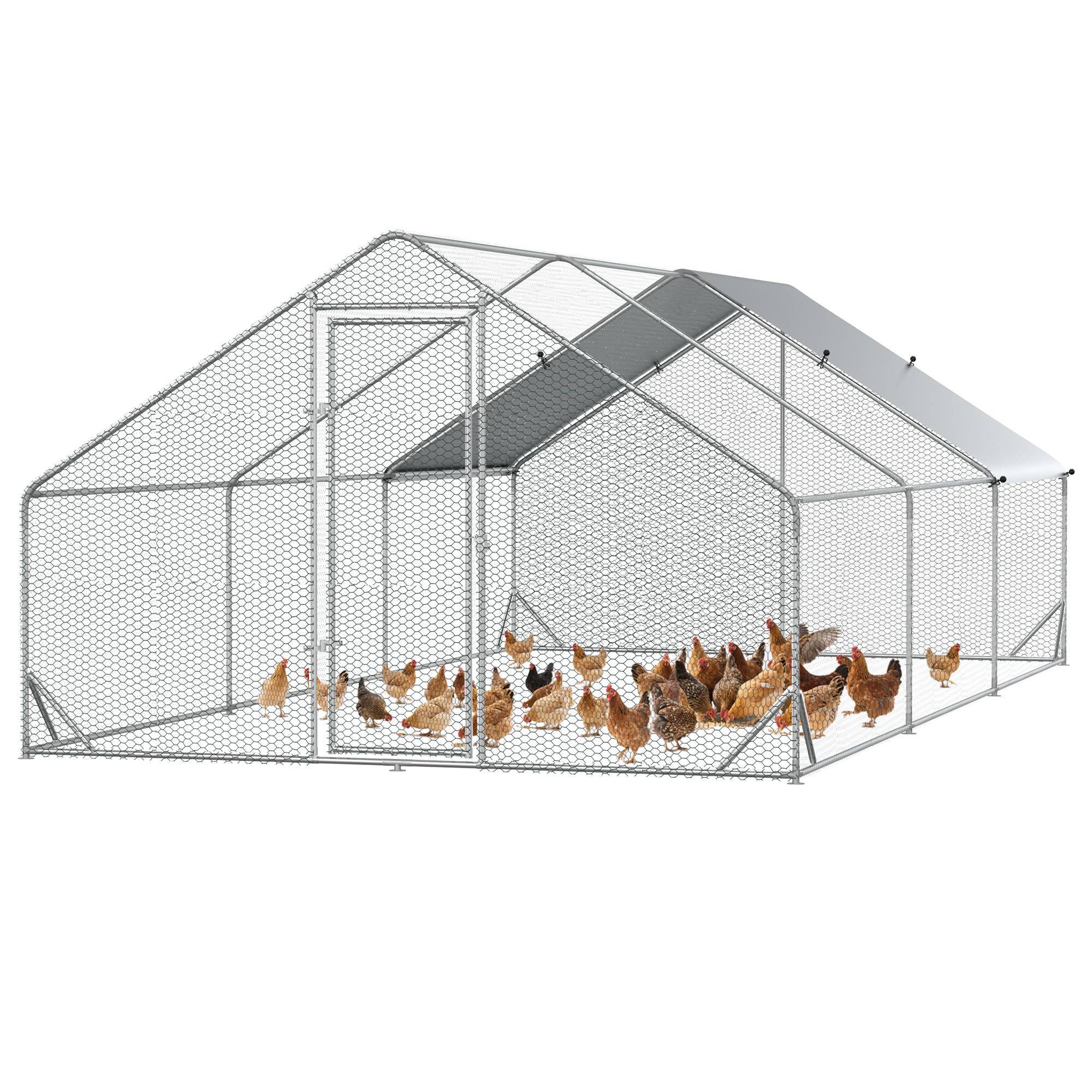 Sans Marque - Poulailler, enclos, volière, toit ombragé, 4-6 poules, canards, lapins, 3x2x2 m - Image 2