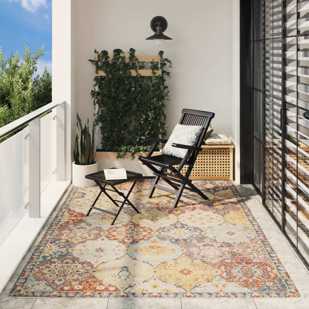Tapis de terrasse - Tapis ARBIZU intérieur extérieur design vintage 200x280 cm-JU590 - Image 2