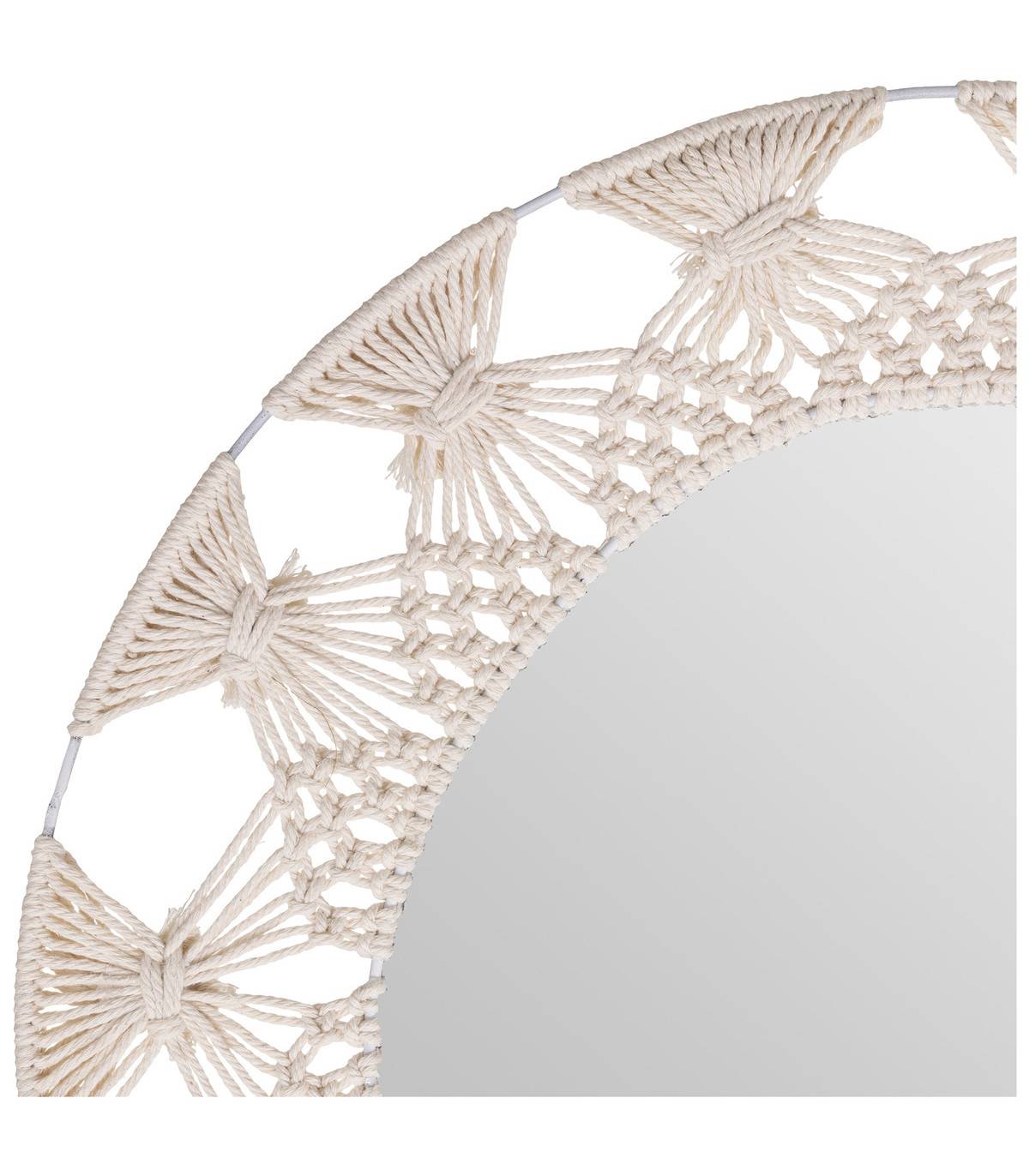 Miroir mural en Fer et Coton D 56 cm - Image 2