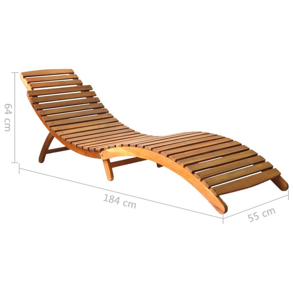 PANGIVO - Lot de 2 chaises longues bois acacia massif 184 x 55 x 64 cm - PANGIVO - Image 6