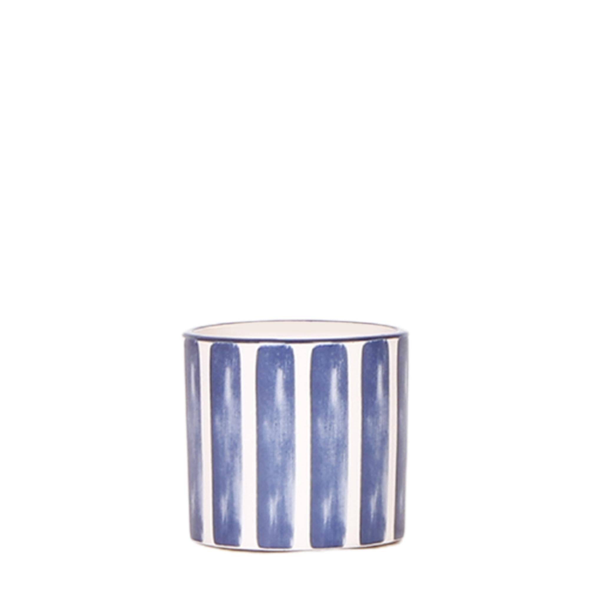 Pot décoratif Painted Stripe - Bleu- La Green Touch - Image 1