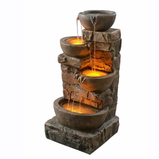 Teamson Home - Fontaine LED en polyrésine, marron Teamson Home - Image 6