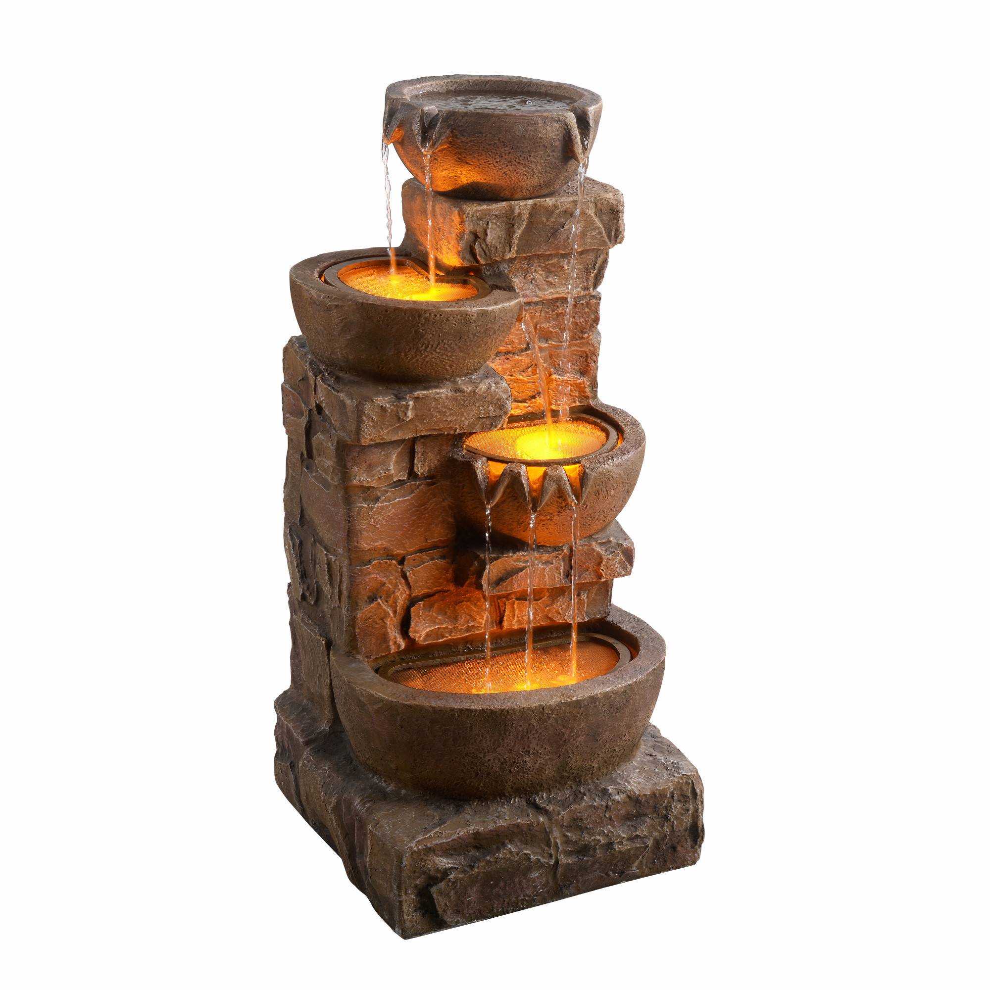 Teamson Home - Fontaine LED en polyrésine, marron Teamson Home - Image 2