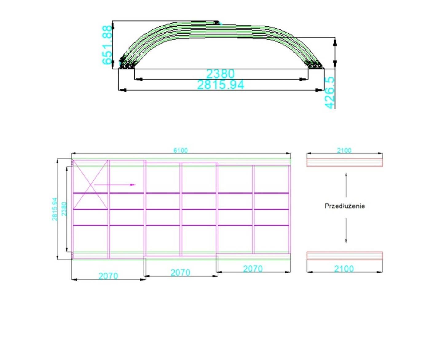 Altanka - Abri de piscine Horizon - 6.1x2.38 m - polycarbonate alvéolaire 8 mm - pour piscine BAS7306 - ECO306 - ALTANKA - Image 4