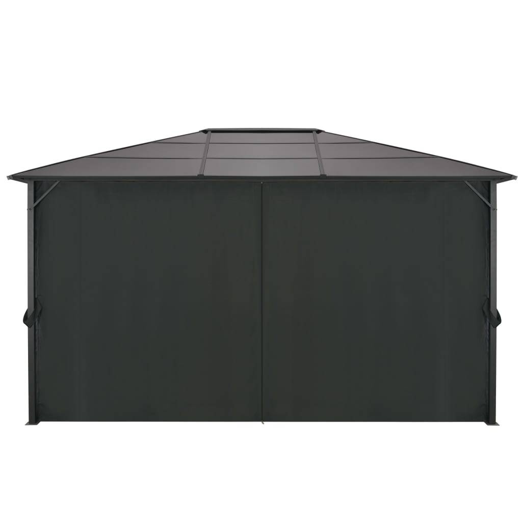 ComfortXL - Grande Tonnelle Aluminium Toit Rigide PC avec 4 Rideaux pour Jardin Noir 4x3 m – ComfortXL Outdoor Living - Image 3