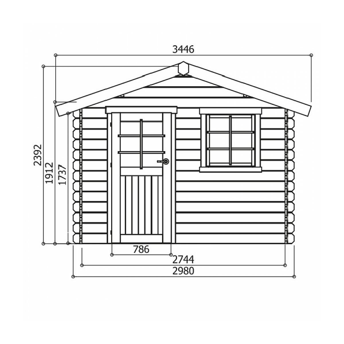 Habitat Et Jardin - Abri Jardin Bois "sologne" - Modèle Imprégné (vert) - 8.88 M² - 2.98 X 2.98 X 2.39 M - 28 Mm -solid - Image 3