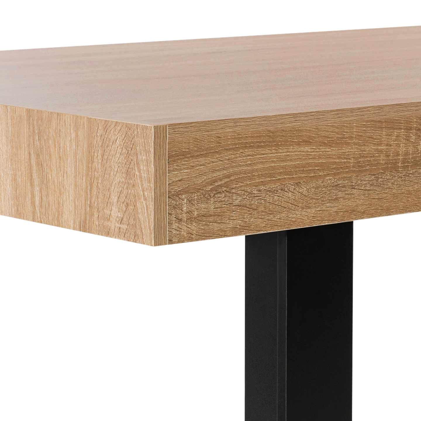 Table à manger rectangle PHOENIX 6 personnes bois et noir 160 cm - Image 5