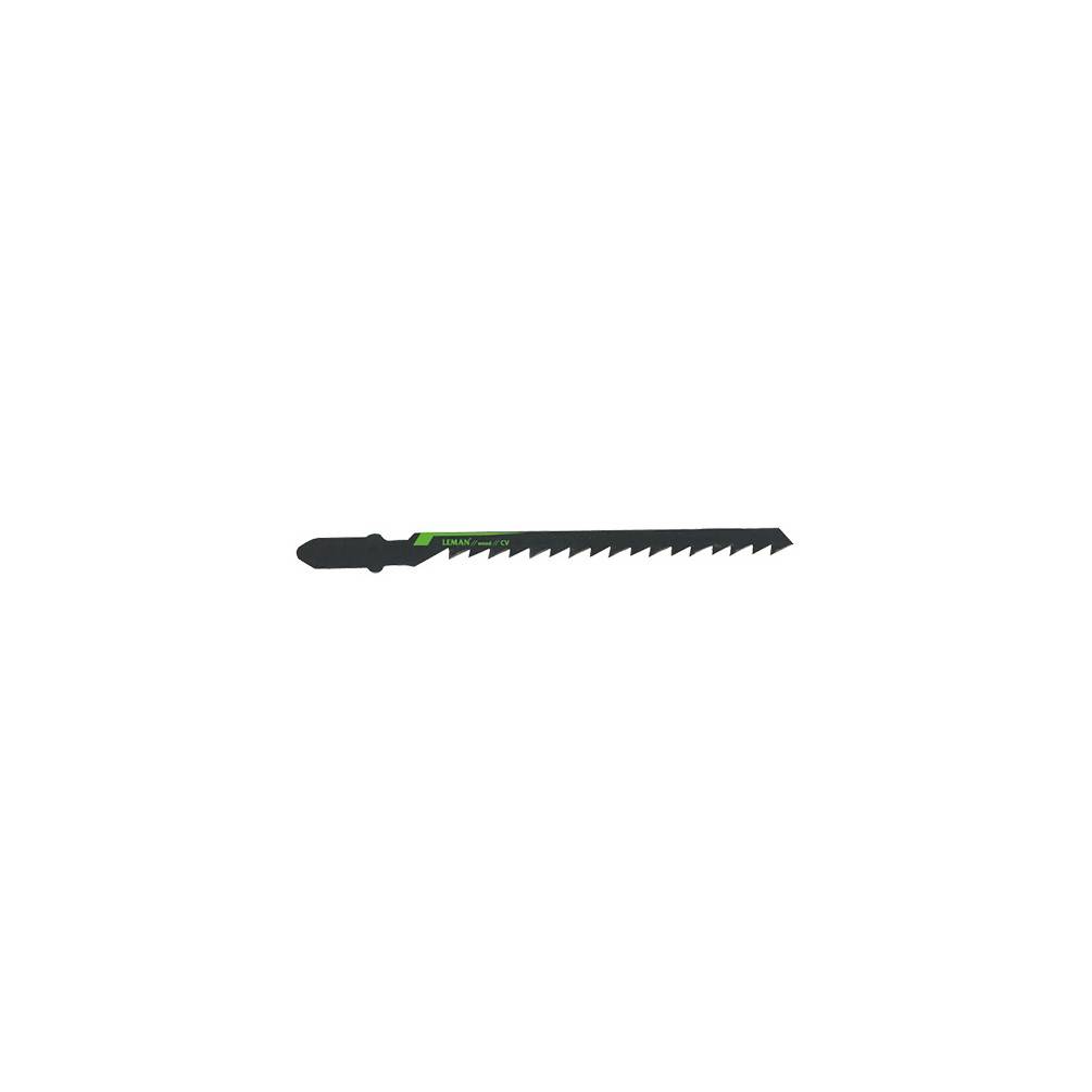5 lames de scie sauteuse CV - Lu. 75 mm pas 4 mm - chantournage pour bois - LEMAN - 7012.05 - Image 1