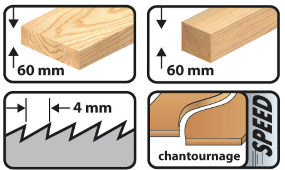 5 lames de scie sauteuse CV - Lu. 75 mm pas 4 mm - chantournage pour bois - LEMAN - 7012.05 - Image 6
