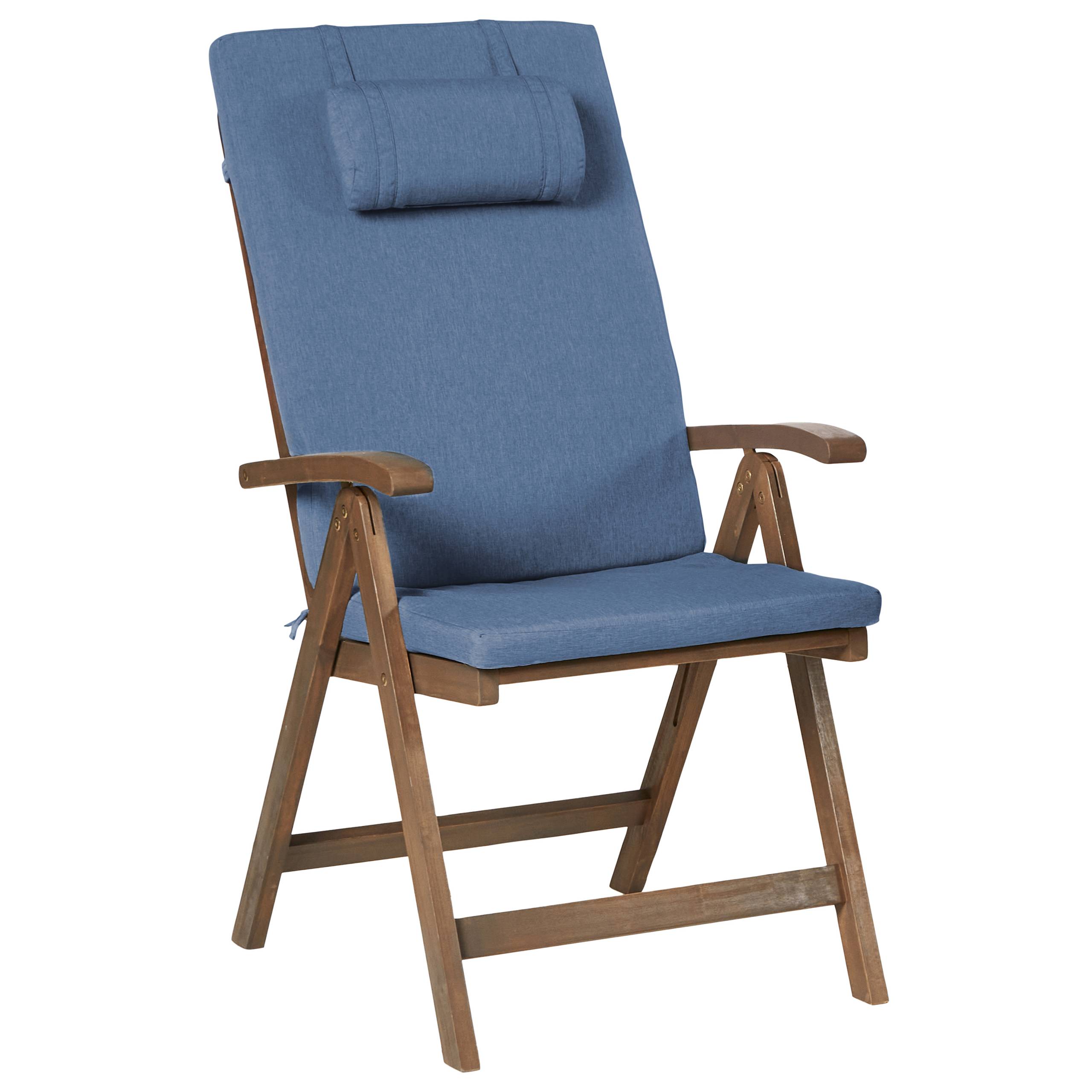 Chaise de jardin Acacia Bleu AMANTEA PREMIUM - Beliani - Image 3
