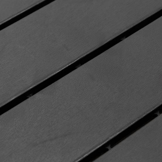 Dalles de terrasse plastique balcon jardin clipsables effet bois 30x30cm noir lot de 9 - ComfortXL Outdoor Living - Image 8