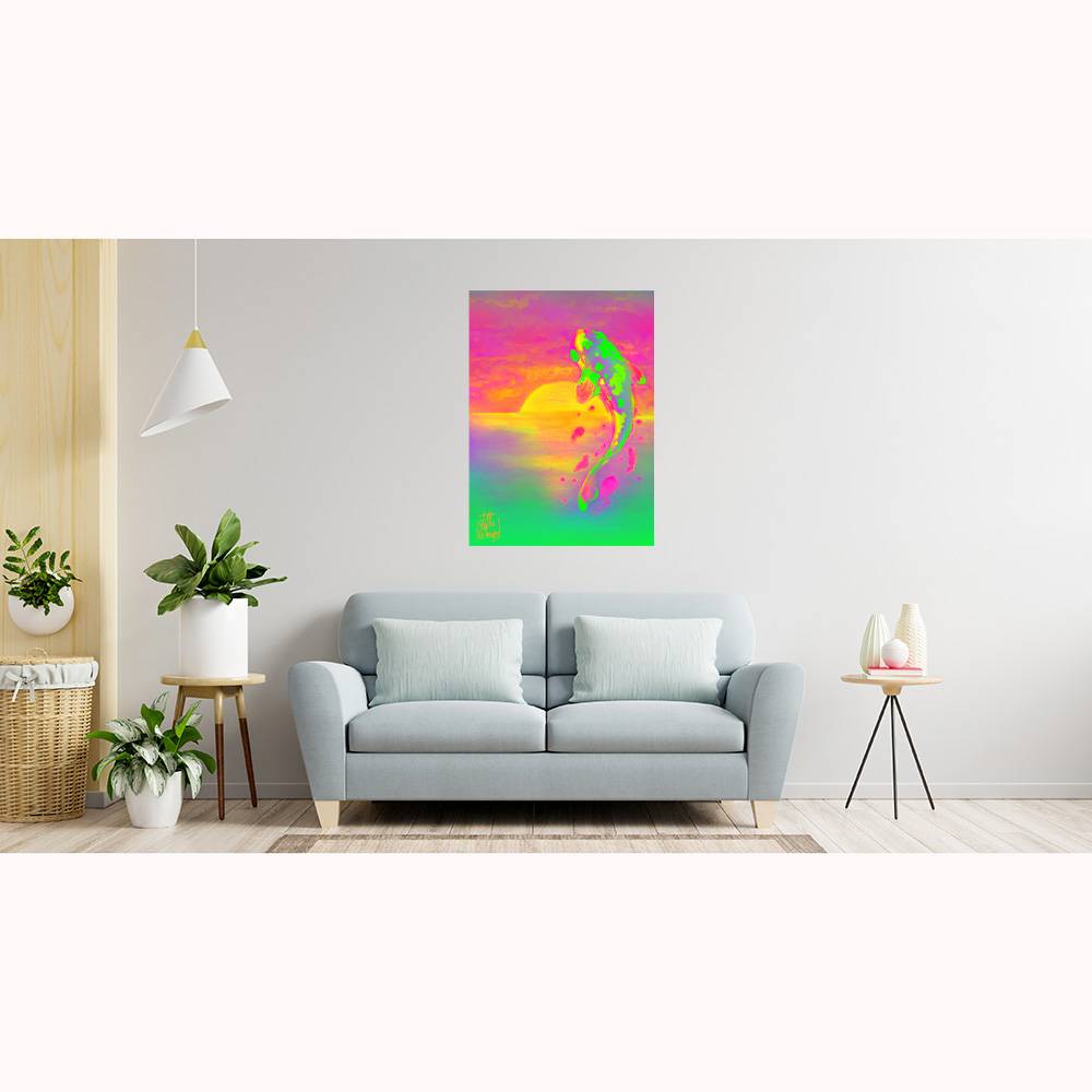 Tableau décoratif 29,7x42cm "carpe koi" - Image 2