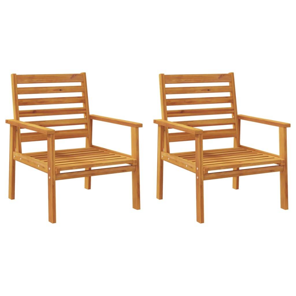 Maison Chic - Lot de 2 Fauteuils de jardin - Chaises de jardin - Fauteuils d'extérieur 66,5x65x81 cm bois massif d'acacia - MEUBLE PRO - Image 1
