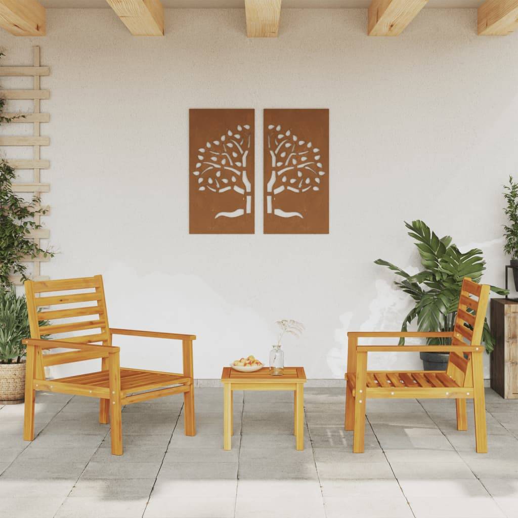 Maison Chic - Lot de 2 Fauteuils de jardin - Chaises de jardin - Fauteuils d'extérieur 66,5x65x81 cm bois massif d'acacia - MEUBLE PRO - Image 2