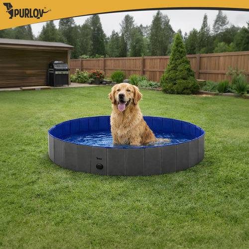 Entrepotbrico - Piscine pour chiens, animaux, pliable, jardin, grande pour la baignade 160x30cm, parc à jeux puissant 600l - Image 10