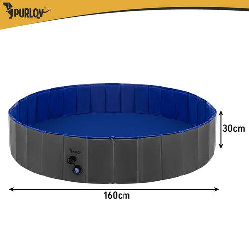 Entrepotbrico - Piscine pour chiens, animaux, pliable, jardin, grande pour la baignade 160x30cm, parc à jeux puissant 600l - Image 3
