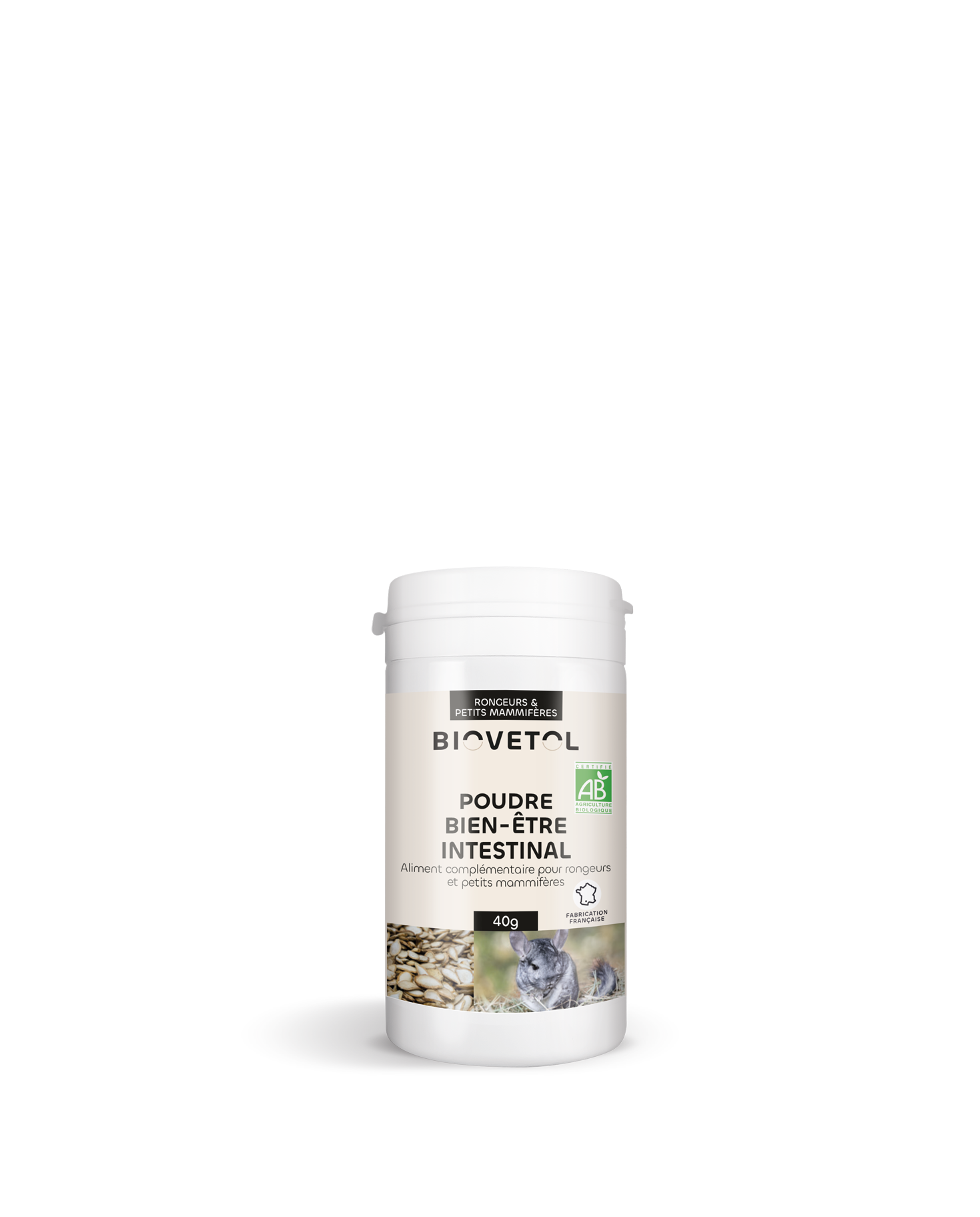 Biovetol - Poudre Hygiène intestinale Bio rongeurs - 40g