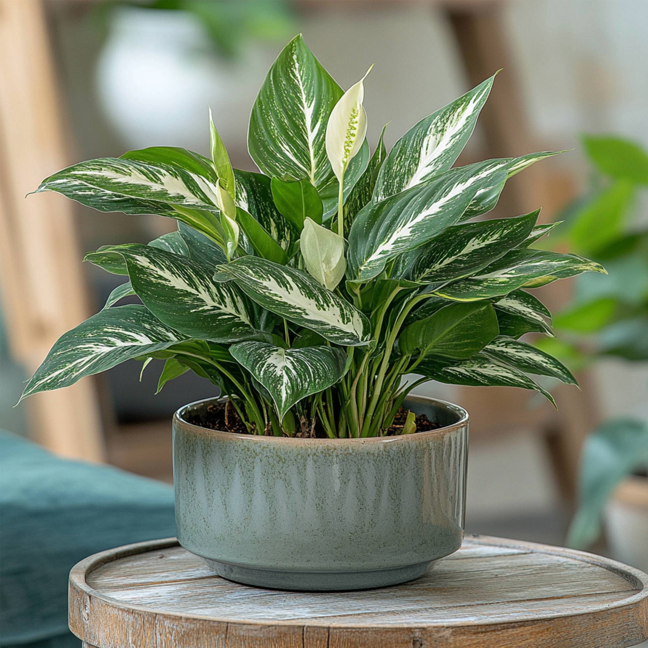 Plant In A Box - Fleur de lune - Spathiphyllum 'Diamond' - Hauteur 40-50cm - ⌀12cm - Image 3