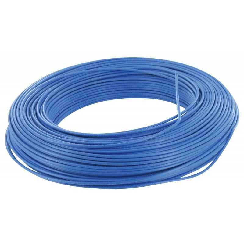 Fil rigide HO7 V-R 16mm² bleu 1M - FILS & CABLES - 004205 (AJA)
