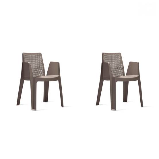 Set 2 fauteuils intérieur, extérieur chocolat PLAY garbar - Image 1
