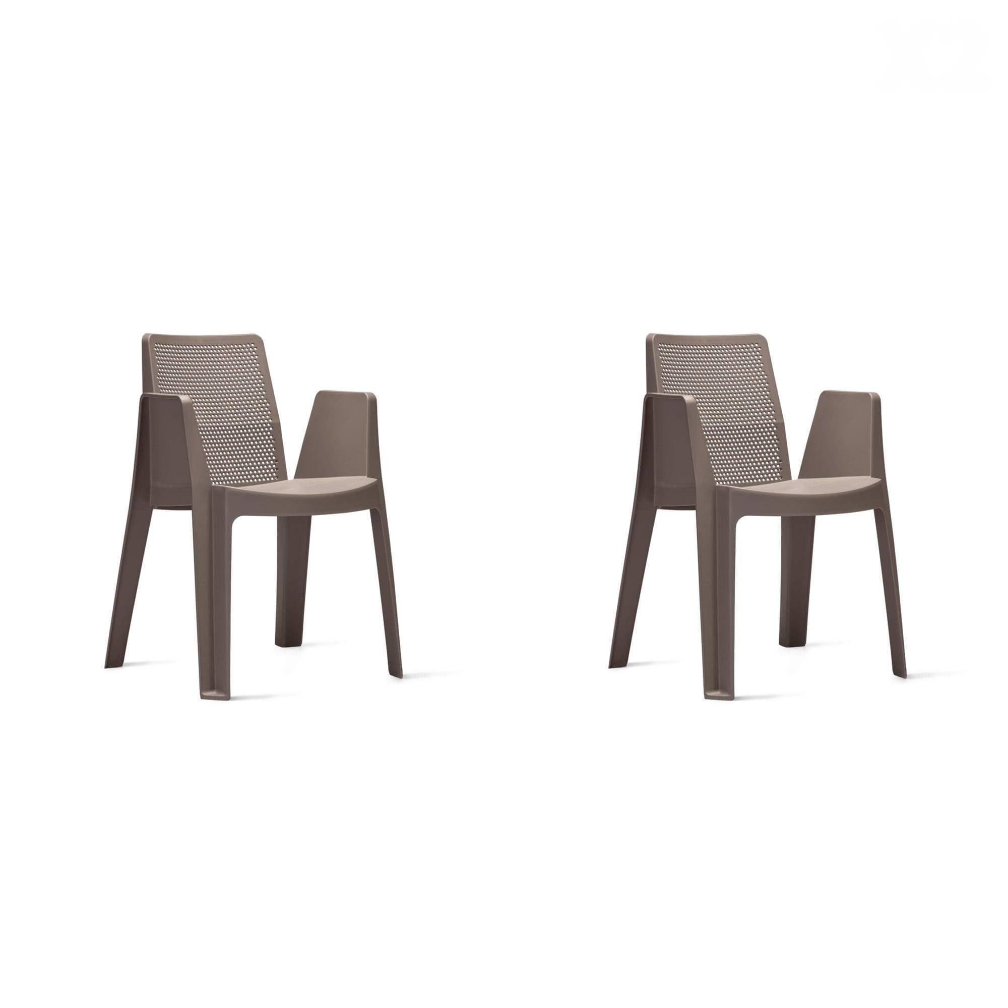 Set 2 fauteuils intérieur, extérieur chocolat PLAY garbar - Image 1