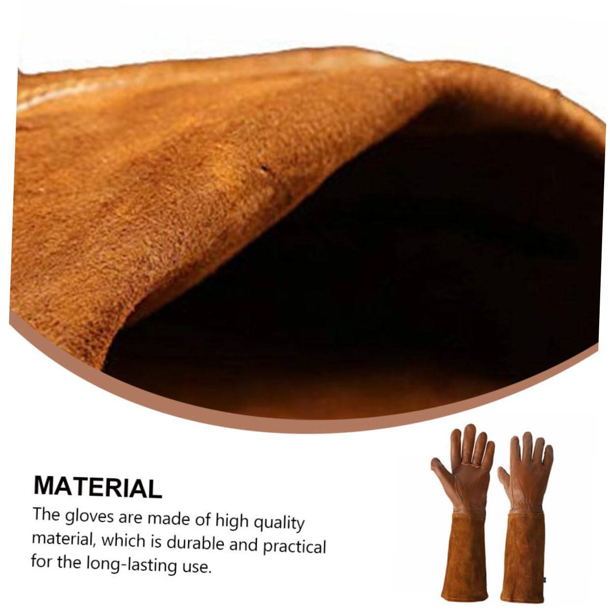 Gants de jardinage, femme/homme - Gants anti-perforation, gants longs de protection de l'avant-bras, ciseaux, marron-Lytech - Image 7
