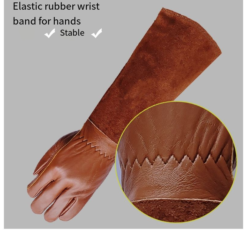 Gants de jardinage, femme/homme - Gants anti-perforation, gants longs de protection de l'avant-bras, ciseaux, marron-Lytech - Image 3